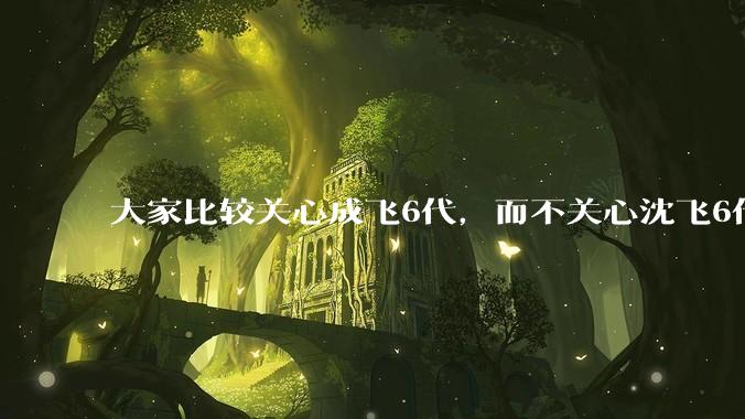 大家比较关心成飞6代，而不关心沈飞6代?是不是已经默认沈飞6代机不行?沈飞6代机外形更像战斗机?