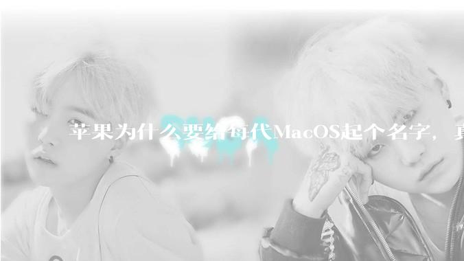 苹果为什么要给每代MacOS起个名字，真以为人们记得住分得清吗？